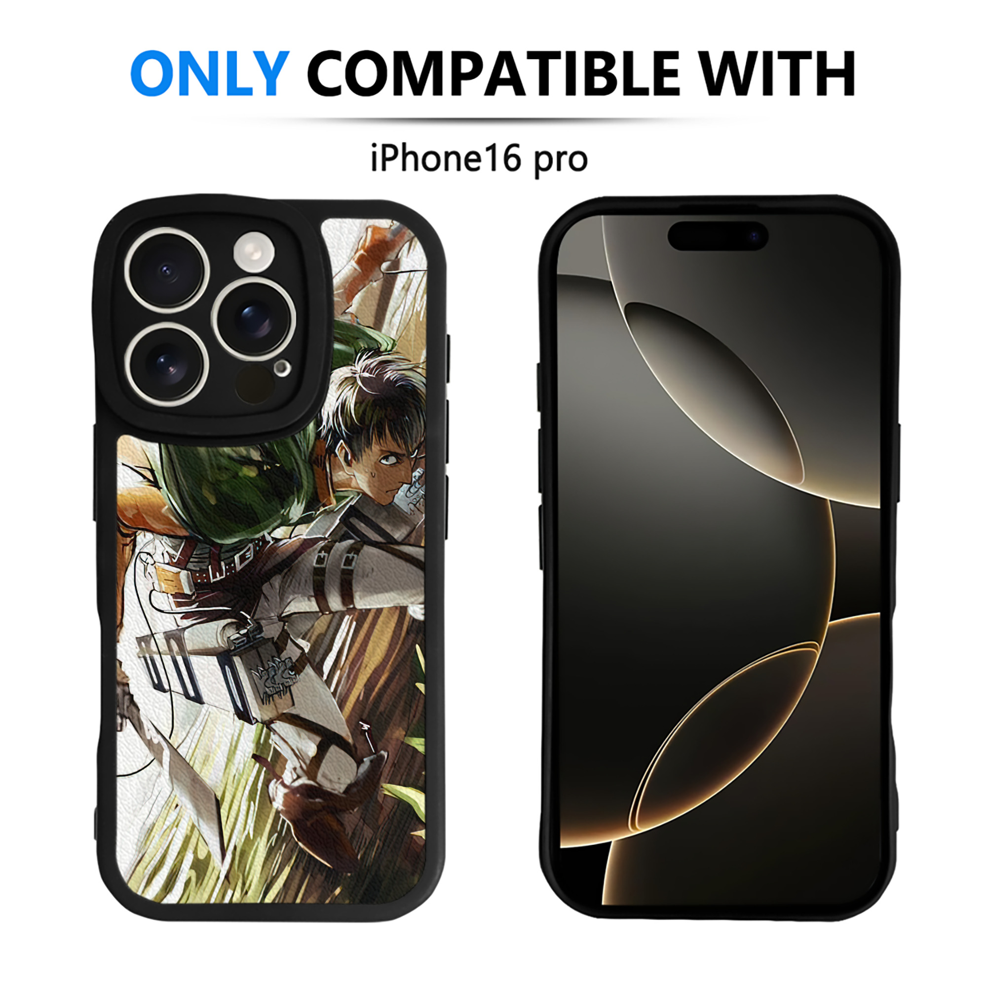 （画像用） 進撃の巨人 Attack on Titan 【iPhone 16シリーズ対応】シリコンスマホケース（レザー調） 材質：シリコン